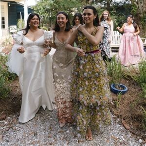 The Outnet Marchesa Notte tiered embellished tulle gown